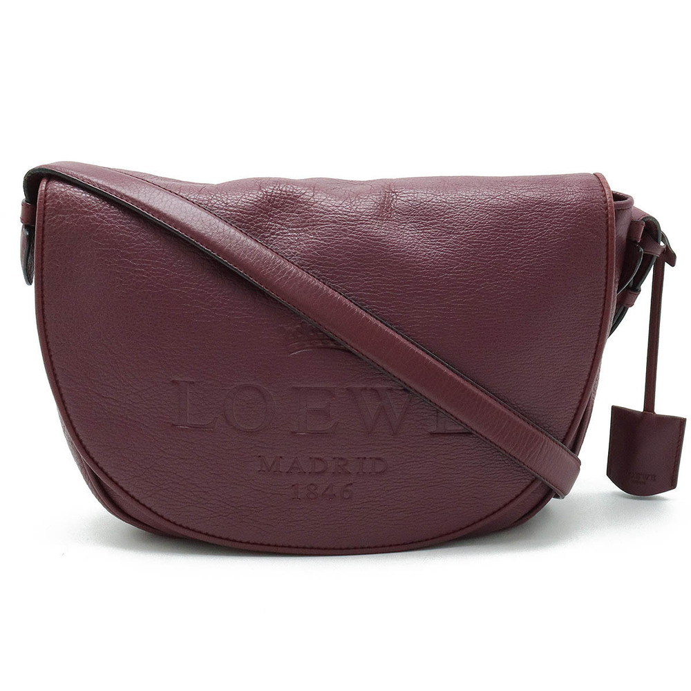 Loewe Heritage Crossbody Bag Leather Purple